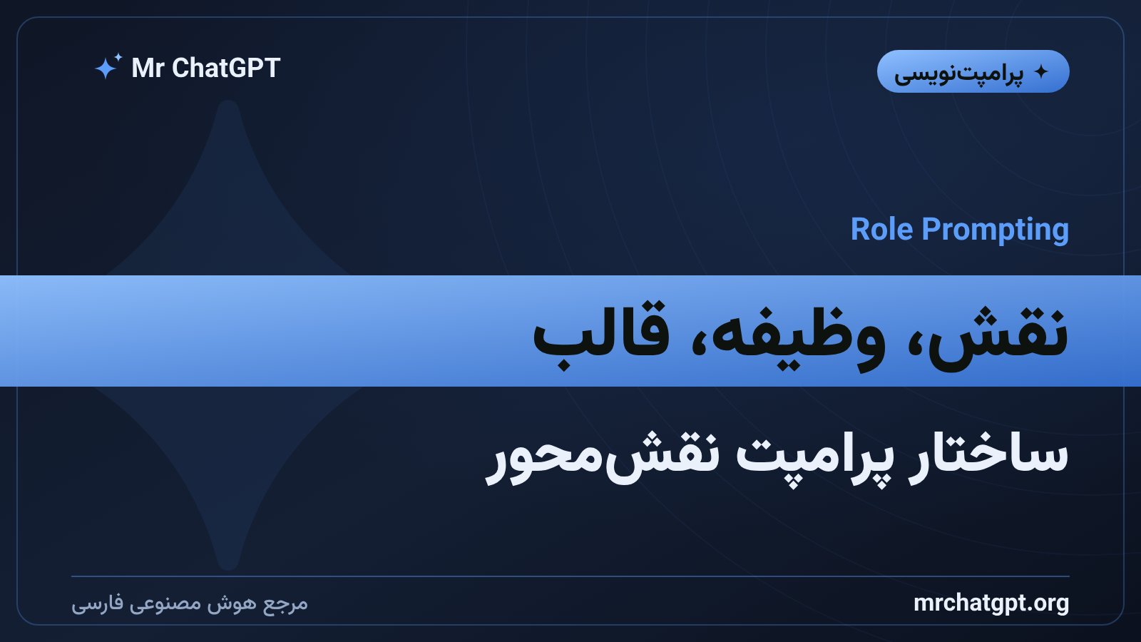 آناتومی یک پرامپت نقشمحور شامل نقش و وظیفه و قالب خروجی