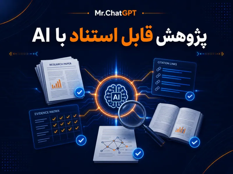 کاور آزمایشگاه ۲۱ روزه پژوهش قابل استناد با هوش مصنوعی