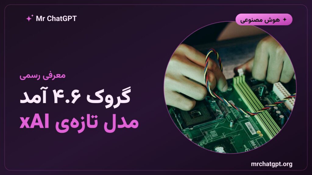 پوستر خبری معرفی مدل هوش مصنوعی گروک ۴.۶ ساخته شرکت xAI