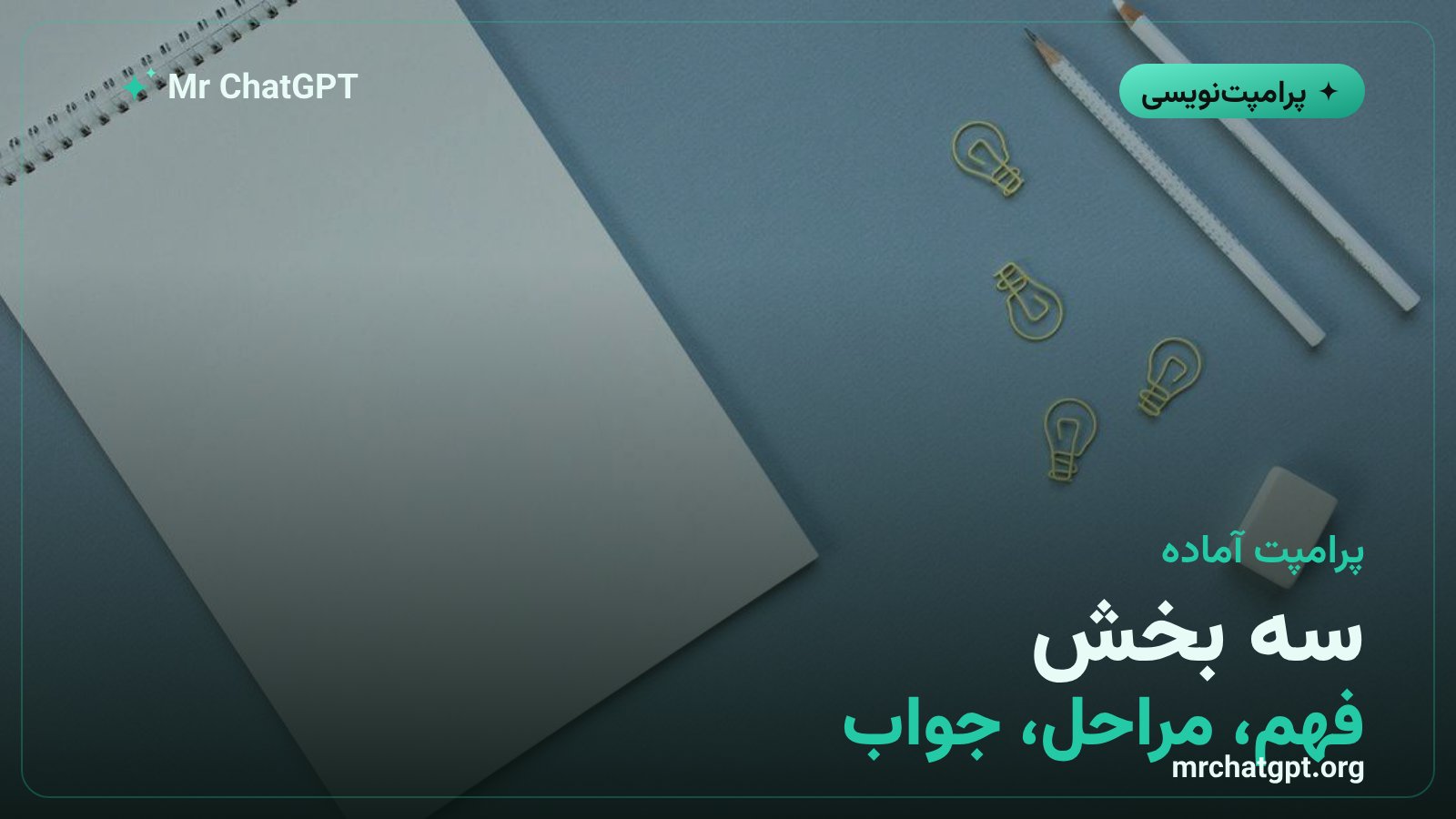 قالب سه بخشی پرامپت زنجیره تفکر برای شروع