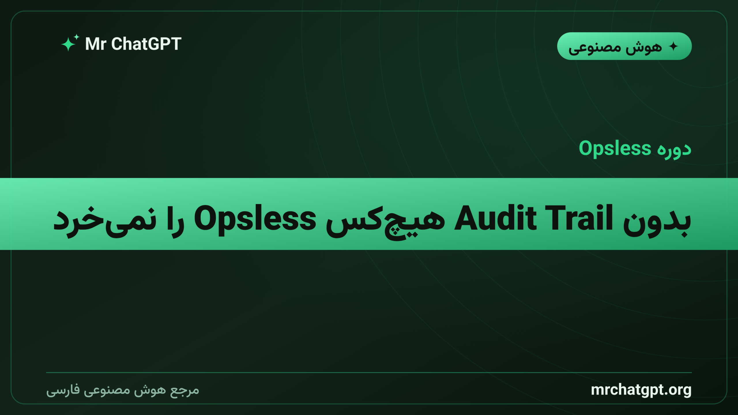 بدون Audit Trail هیچ‌کس Opsless را نمی‌خرد