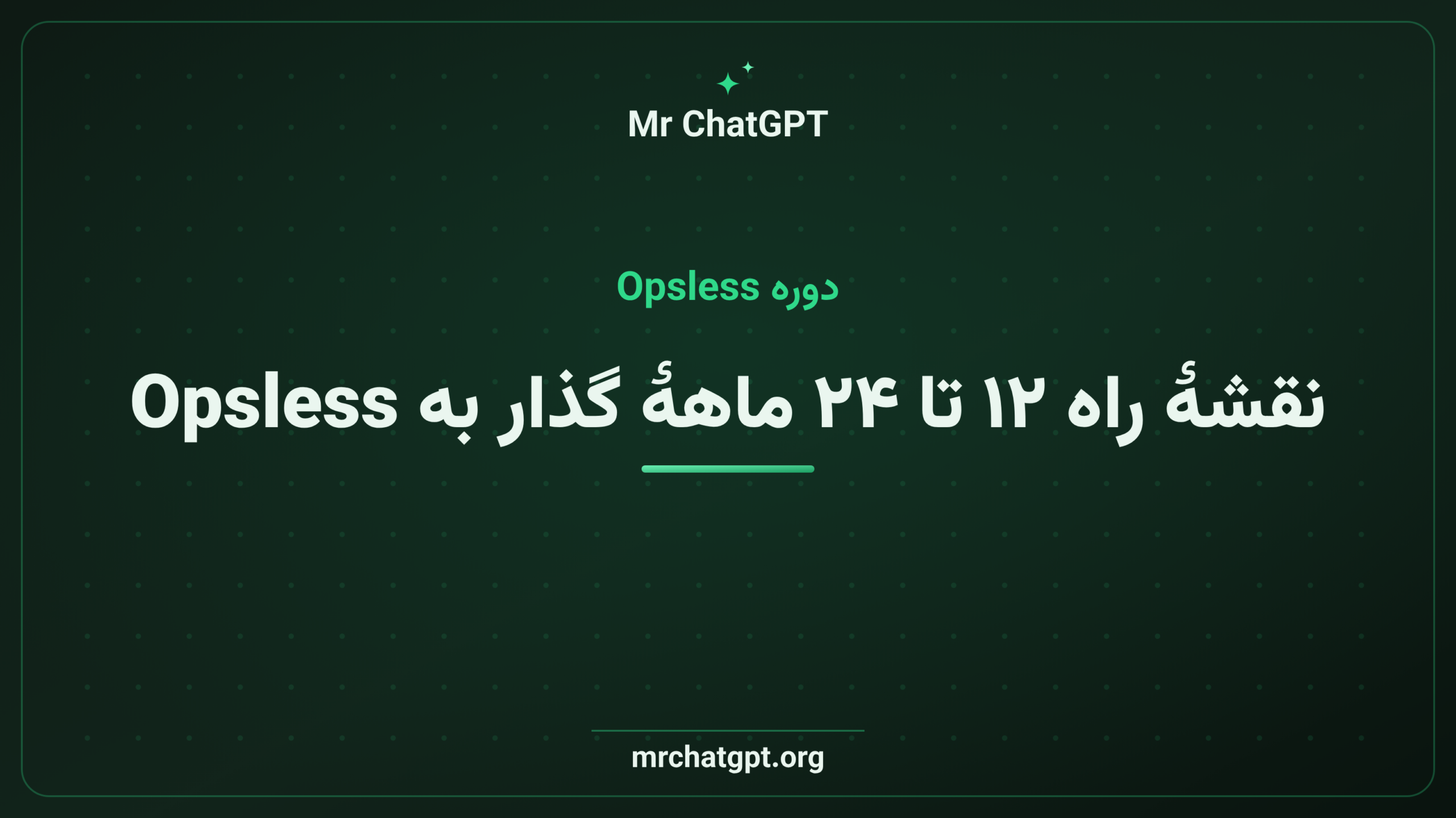 نقشهٔ راه ۱۲ تا ۲۴ ماههٔ گذار به Opsless
