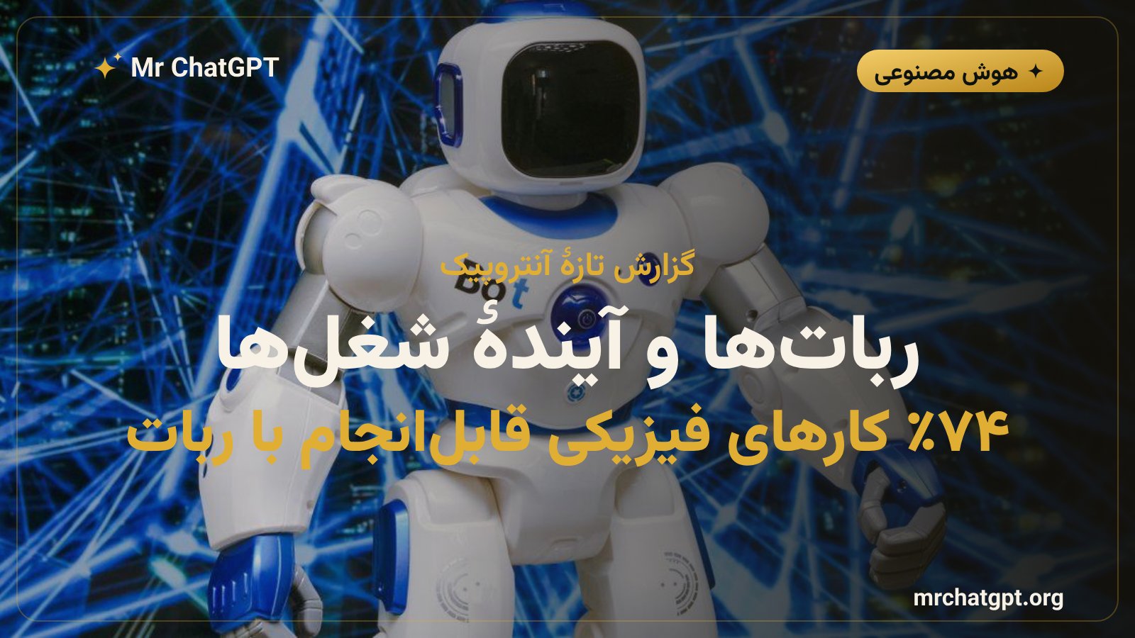 نمودار گزارش آنتروپیک دربارهٔ توانایی فنی ربات‌ها در انجام مشاغل فیزیکی در آمریکا