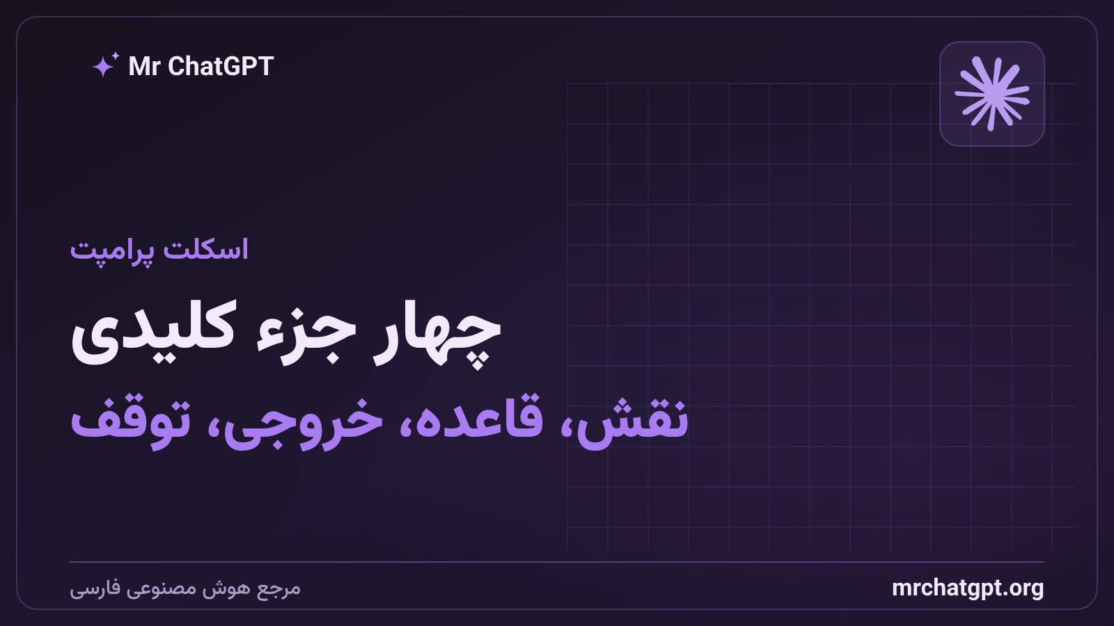 اسکلت چهارجزئی پرامپت پنج چرا
