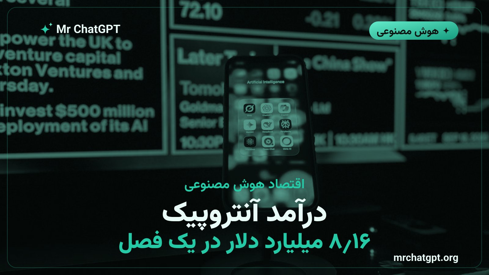 نمودار رشد درآمد فصلی آنتروپیک سازنده Claude در ۲۰۲۶